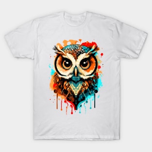 Owl Colorful - Owl Head - Cute Owl T-Shirt